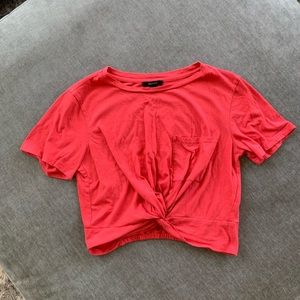 Red Crop Tee - Size Small
